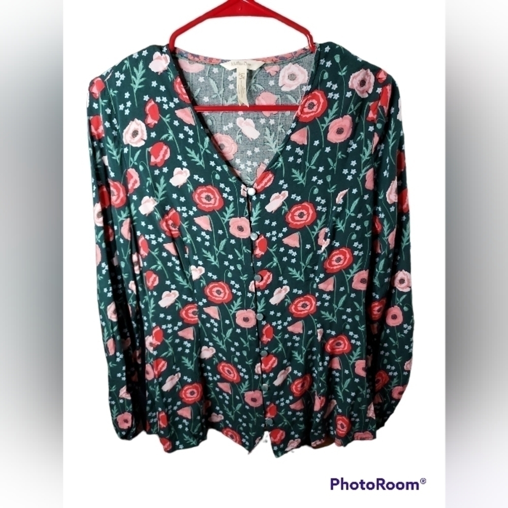Floral Green Women's Top